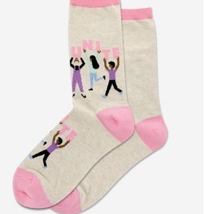 HOTSOX WOMEN'S UNITE CREW SOCKS PINK